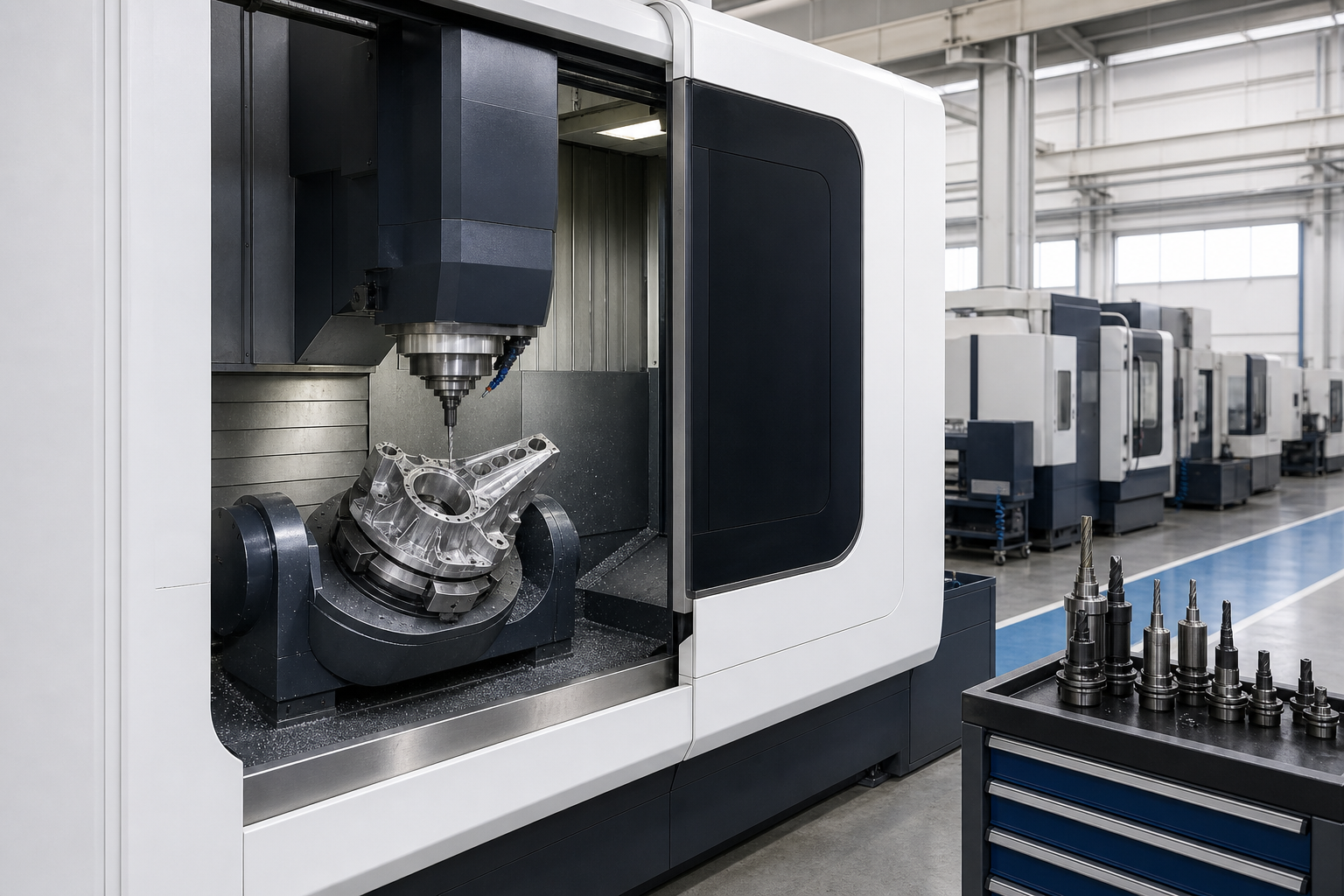 Unbranded five-axis CNC machining equipment
